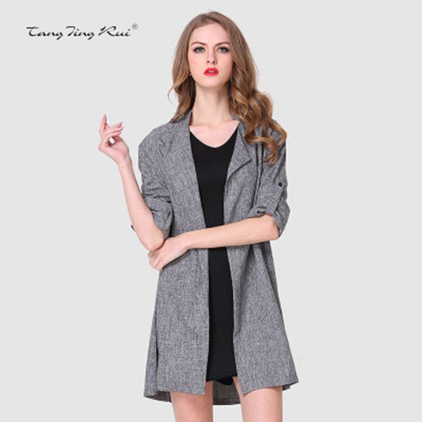 2019 spring and autumn new casual wild fashion women's large size long coat women's long-sleeved trench coat, Tan;black
2019 spring and autumn new casual wild fashion women's large size long coat women's long-sleeved trench coat, Tan;black