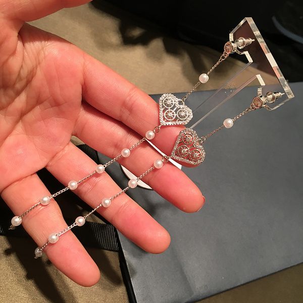 korea long line pearl earrings woman tassel new stainless steel earrings heart-shaped luxury jewelry fashion gift wholesale, Silver
korea long line pearl earrings woman tassel new stainless steel earrings heart-shaped luxury jewelry fashion gift wholesale, Silver
