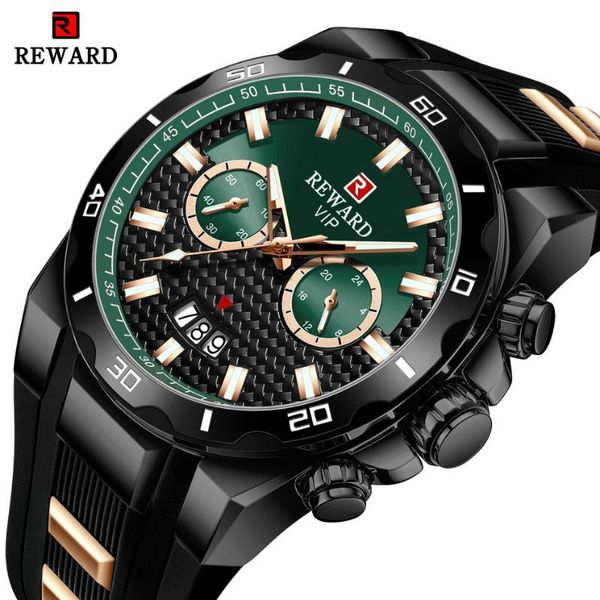 reward sports mens quartz watches silicone strap auto date fashion analog clock waterproof relogio masculino, Slivery;brown
reward sports mens quartz watches silicone strap auto date fashion analog clock waterproof relogio masculino, Slivery;brown