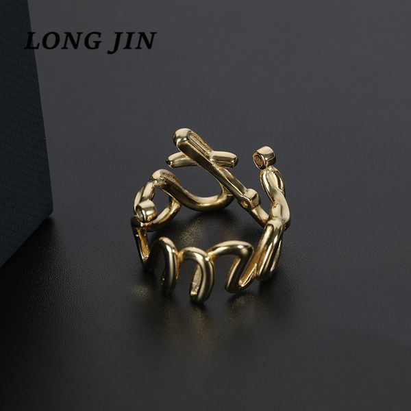 european and american new personality simple fashion design micro inlaid zircon gold color letter ring couple holiday gift jewelry, Silver
european and american new personality simple fashion design micro inlaid zircon gold color letter ring couple holiday gift jewelry, Silver