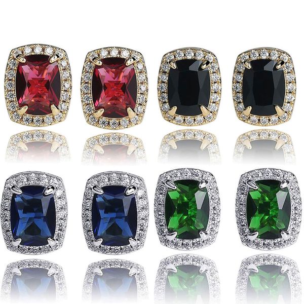 18k gold gem stone red blue green black lab ruby earrings copper micro pave bling bling earrings hip hop jewelry, Golden;silver
18k gold gem stone red blue green black lab ruby earrings copper micro pave bling bling earrings hip hop jewelry, Golden;silver
