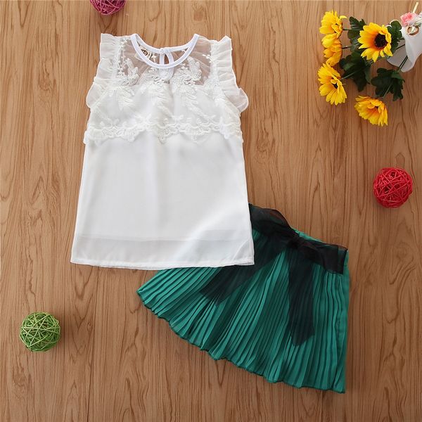 summer 2020 new girls suits middle and small children sleeveless trendy shirt green short skirt suit casual two-piece suit, White
summer 2020 new girls suits middle and small children sleeveless trendy shirt green short skirt suit casual two-piece suit, White
