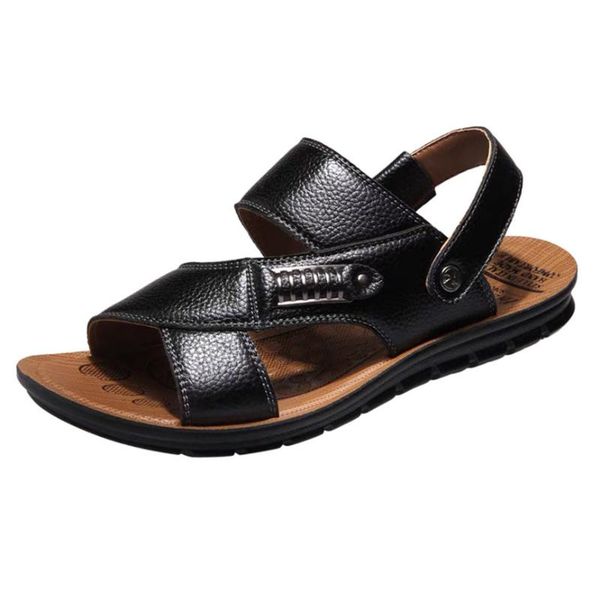 2020 men's fashion breathable leather beach sandals shoes sliding outdoor comfort two wearing sandals, Black
2020 men's fashion breathable leather beach sandals shoes sliding outdoor comfort two wearing sandals, Black