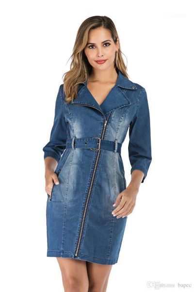 zipper dresses casual ladies work dress autumn female jean vintage dress women lapel neck with, Black;gray
zipper dresses casual ladies work dress autumn female jean vintage dress women lapel neck with, Black;gray