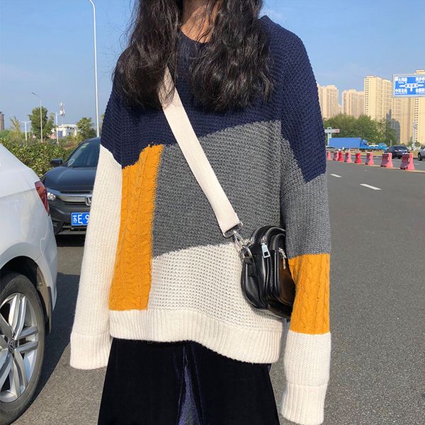 winter women christmas sweaters 2019 o-neck full sleeve knitted jumpers korean chic female cashmere harajuku wind pullovers, White;black
winter women christmas sweaters 2019 o-neck full sleeve knitted jumpers korean chic female cashmere harajuku wind pullovers, White;black