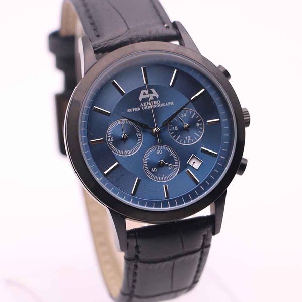 fixed bezel aehibo brand quartz chronograph 43mm blue dial elegant mens watches hardlex wristwatches resistant scratch outdoor watch, Slivery;brown
fixed bezel aehibo brand quartz chronograph 43mm blue dial elegant mens watches hardlex wristwatches resistant scratch outdoor watch, Slivery;brown