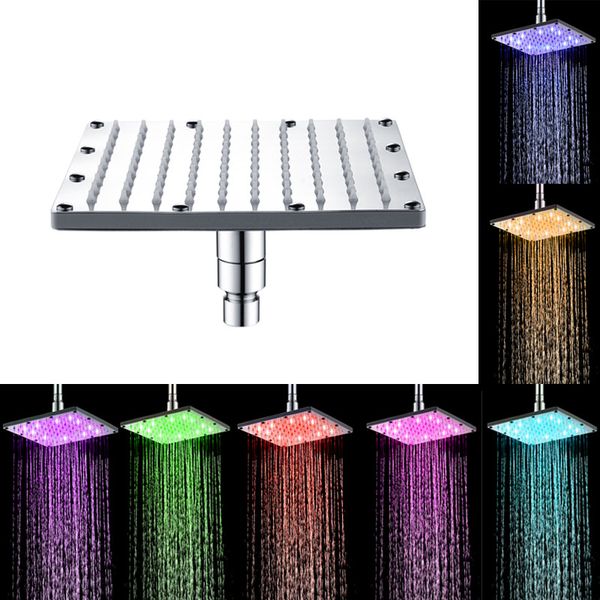 color changing led shower head temperature sensor led light square stainless steel rainfall spout shower head with filter
color changing led shower head temperature sensor led light square stainless steel rainfall spout shower head with filter
