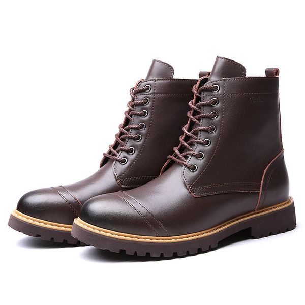 2019 winter new leather mid motorcycle men boots shoes snow with fur plush warm vintage classic male casual boot booties, Black
2019 winter new leather mid motorcycle men boots shoes snow with fur plush warm vintage classic male casual boot booties, Black