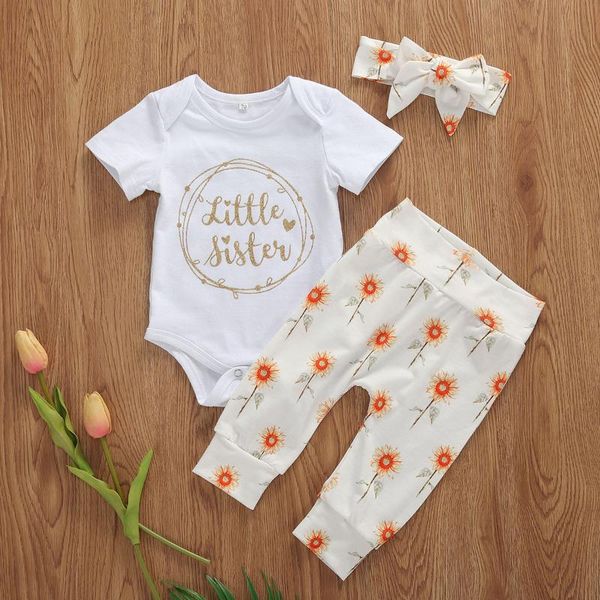 pudcoco newborn baby girl clothes letter short sleeve romper sunflower print pants headband 3pcs outfits cotton clothes set, White
pudcoco newborn baby girl clothes letter short sleeve romper sunflower print pants headband 3pcs outfits cotton clothes set, White