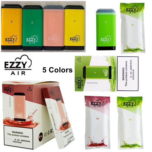 Ezzy воздуха Одноразовые устройства Starter Kit 500 пуфы 450mAh батареи 2,7 мл Телеги 5 цветов Испаритель E Cigs Модернизированный Бар Стик Пустой
Ezzy воздуха Одноразовые устройства Starter Kit 500 пуфы 450mAh батареи 2,7 мл Телеги 5 цветов Испаритель E Cigs Модернизированный Бар Стик Пустой