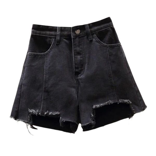 2020 fashion women summer denim shorts jeans women fashion hem high waist wide leg pockets shorts denim jeans black, White;black
2020 fashion women summer denim shorts jeans women fashion hem high waist wide leg pockets shorts denim jeans black, White;black