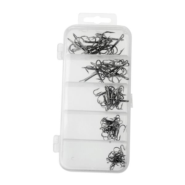 50 pcs high carbon steel barbed treble hook size 2/4/6/8/10# three anchor fishhook with clear fishing box
50 pcs high carbon steel barbed treble hook size 2/4/6/8/10# three anchor fishhook with clear fishing box