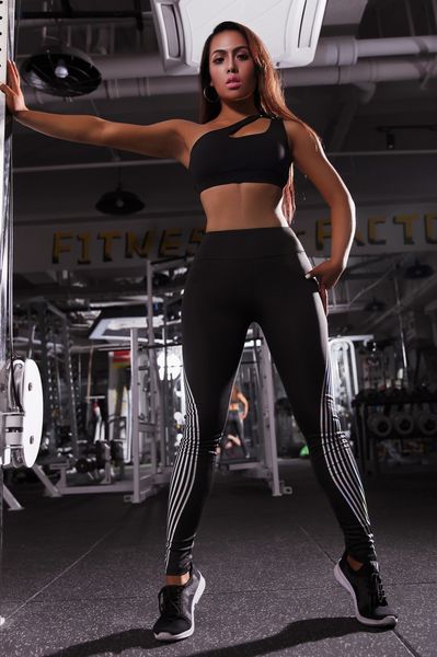 2020 new luminous side laser stripe women's dance sports fitness yoga pants women's leggings, Black
2020 new luminous side laser stripe women's dance sports fitness yoga pants women's leggings, Black