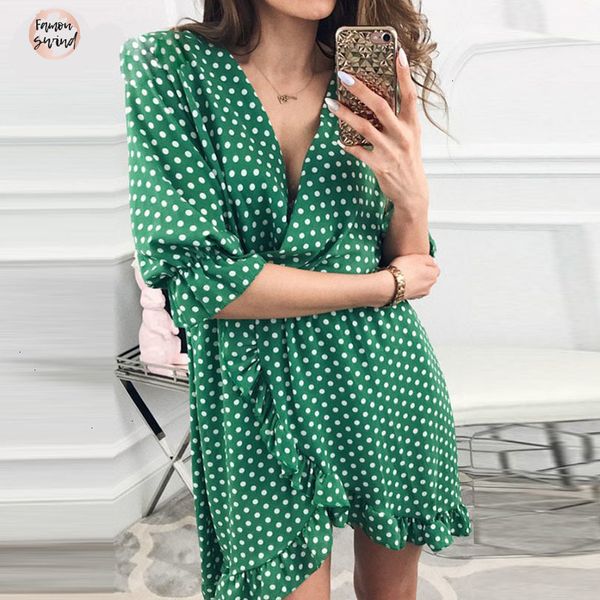 short women dress ruffles polka dot bodycon beach female summer half sleeve party mini dresses vestidos, Black;gray
short women dress ruffles polka dot bodycon beach female summer half sleeve party mini dresses vestidos, Black;gray