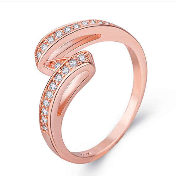 fyjs unique rose gold color twist with rhinestone temperament ring for anniversary gift jewelry, Golden;silver
fyjs unique rose gold color twist with rhinestone temperament ring for anniversary gift jewelry, Golden;silver