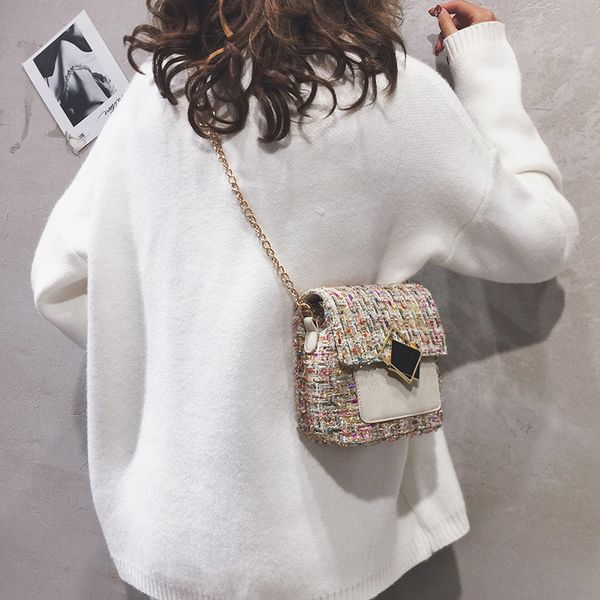 small bag girl 2019 new fashion chain slant bag 100-pack one-shoulder 
small bag girl 2019 new fashion chain slant bag 100-pack one-shoulder