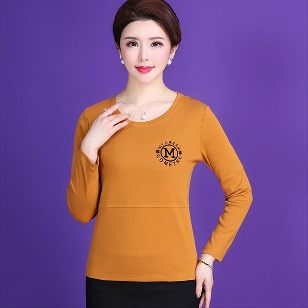 long sleeve clothes mother loose autumn clothes pure cotton jacket cotton t- women's t-shirt women's base shirt, White
long sleeve clothes mother loose autumn clothes pure cotton jacket cotton t- women's t-shirt women's base shirt, White