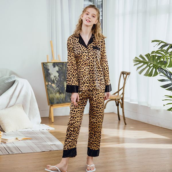 autumn woman pajamas set homewear leopard satin set kawaii pajamas plus size sleepwear pajama, Black;red
autumn woman pajamas set homewear leopard satin set kawaii pajamas plus size sleepwear pajama, Black;red
