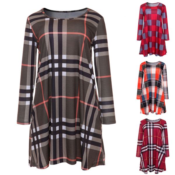 women's clothing loose plaid dress autumn and winter skirt cotton blending dresses, Black;gray
women's clothing loose plaid dress autumn and winter skirt cotton blending dresses, Black;gray