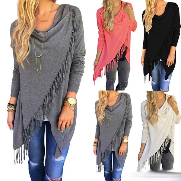 new fashion woman autumn casual jacket long sleeve knitted fringe tassel cardigan loose sweater female outwear winter coat, White;black
new fashion woman autumn casual jacket long sleeve knitted fringe tassel cardigan loose sweater female outwear winter coat, White;black