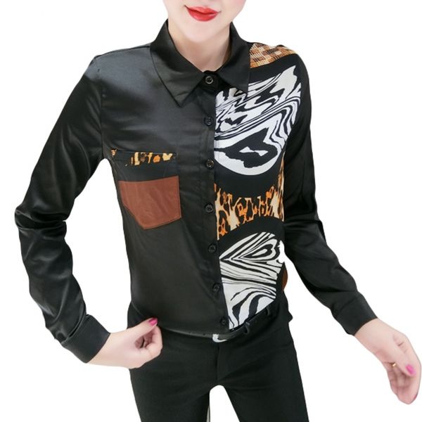 fashion 2020 new spring european clothes patchwork leopard pocket blouse women chiffon shirt long sleeve ropa mujer t02512, White
fashion 2020 new spring european clothes patchwork leopard pocket blouse women chiffon shirt long sleeve ropa mujer t02512, White