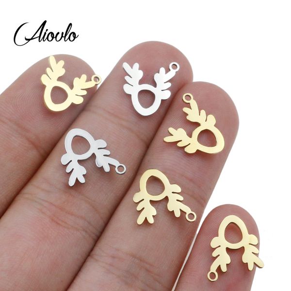 aiovlo 5pcs/lot stainless steel metal gold deer pendant charms for diy earring bracelet necklace findings crafts jewelry making, Bronze;silver
aiovlo 5pcs/lot stainless steel metal gold deer pendant charms for diy earring bracelet necklace findings crafts jewelry making, Bronze;silver