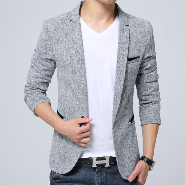 male blazer 2018 new spring men's blazer slim fit business casual linen blazers outwear overcoats men jacket suit blazers m-5xl, White;black
male blazer 2018 new spring men's blazer slim fit business casual linen blazers outwear overcoats men jacket suit blazers m-5xl, White;black