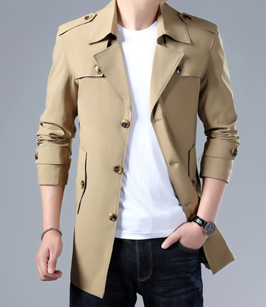 spring and autumn trench coat men's business quality mid-length men's clothing, Black;brown
spring and autumn trench coat men's business quality mid-length men's clothing, Black;brown