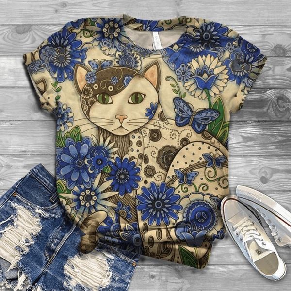 12 color animal coat printing round collar short sleeve 12 color animal coat t-shirt printing round collar short sleeve t-shirt top, White
12 color animal coat printing round collar short sleeve 12 color animal coat t-shirt printing round collar short sleeve t-shirt top, White