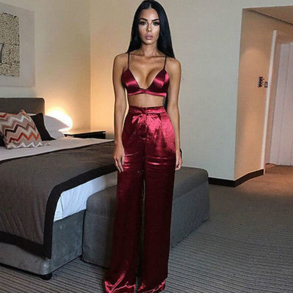 fashion women loose stretch high waist wide leg long pants + bra 2pcs summer clothes set palazzo trousers leggings pantalon new, Black;white
fashion women loose stretch high waist wide leg long pants + bra 2pcs summer clothes set palazzo trousers leggings pantalon new, Black;white