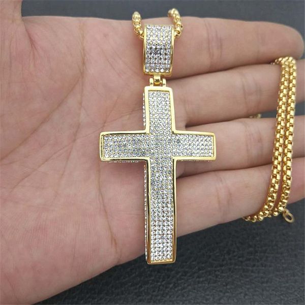 iced out chain big cross pendant necklace stainless steel cz cross necklaces bling cubic zircon men's hip hop jewelry xl1134, Silver
iced out chain big cross pendant necklace stainless steel cz cross necklaces bling cubic zircon men's hip hop jewelry xl1134, Silver