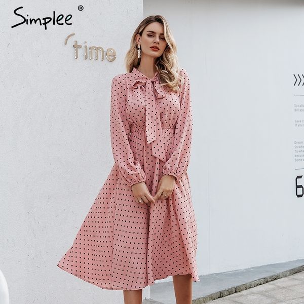 simplee elegant v-neck polka dot dress v-neck lantern pink dress loose holiday autumn women chic bow long party dress 2019, Black;gray
simplee elegant v-neck polka dot dress v-neck lantern pink dress loose holiday autumn women chic bow long party dress 2019, Black;gray