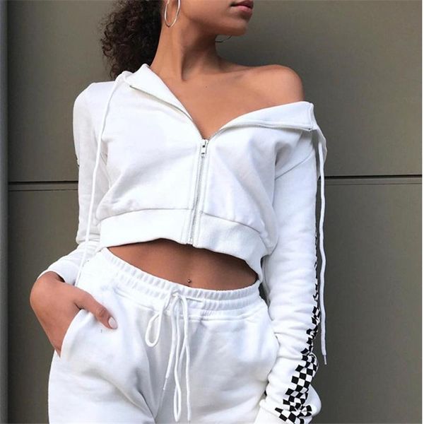 long sleeve black and white plaid zipper hooded crop 2019 autumn winter women fashion casual hoodies sweatshirts
long sleeve black and white plaid zipper hooded crop 2019 autumn winter women fashion casual hoodies sweatshirts