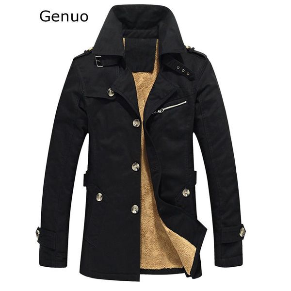 men's jackets genuo 2021 winter jacket fashion windbreaker army waterproof men long thick fleece warm trench coats, Black;brown
men's jackets genuo 2021 winter jacket fashion windbreaker army waterproof men long thick fleece warm trench coats, Black;brown