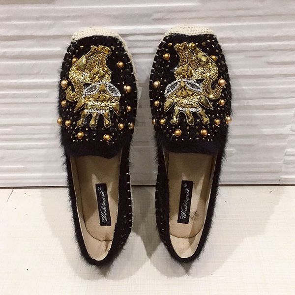 2019 new women espadrilles flats crystal buckle fisherman shoes ladies fashion rhinestone loafers slip on single shoes, Black
2019 new women espadrilles flats crystal buckle fisherman shoes ladies fashion rhinestone loafers slip on single shoes, Black