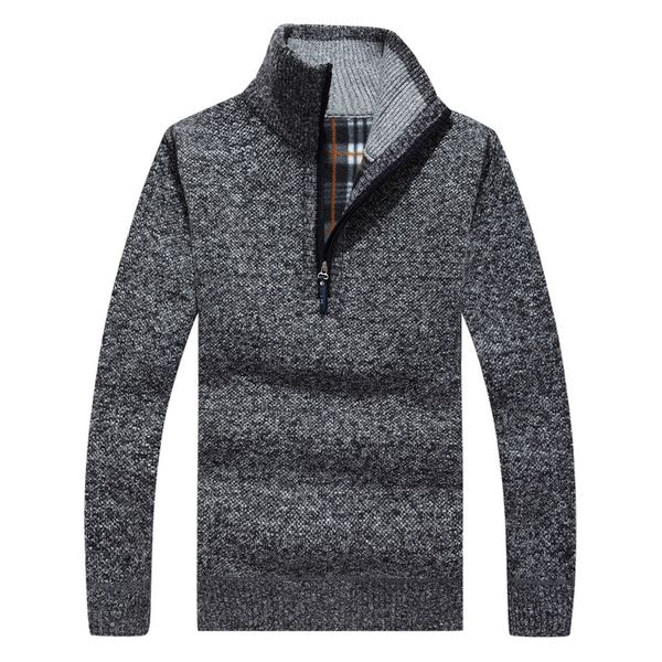 thick warm winter sweaters coat men's zipper pullover cashmere wool sweaters man casual knitwear fleece velvet clothing 50wy, White;black
thick warm winter sweaters coat men's zipper pullover cashmere wool sweaters man casual knitwear fleece velvet clothing 50wy, White;black