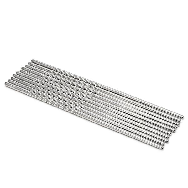 5 pairs stainless steel traditional chinese sliver chopsticks reusable tableware jun14
5 pairs stainless steel traditional chinese sliver chopsticks reusable tableware jun14