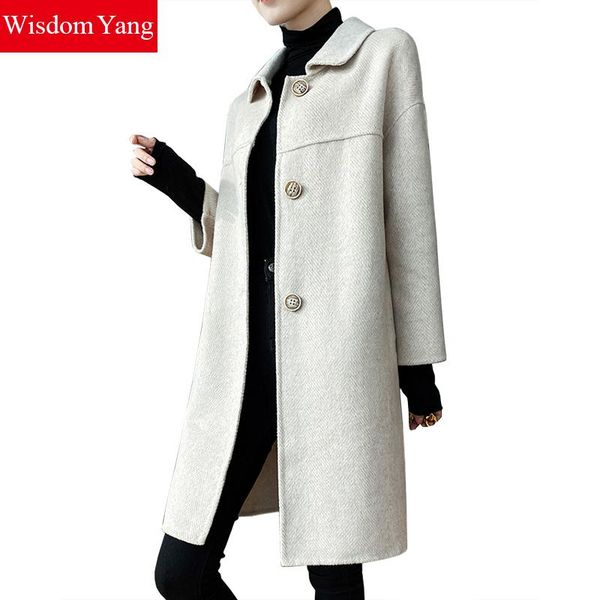 winter autumn suit coats womens real sheep wool fleece oversized woolen coat lady khaki white bodycon outerwear overcoat korean, Black
winter autumn suit coats womens real sheep wool fleece oversized woolen coat lady khaki white bodycon outerwear overcoat korean, Black