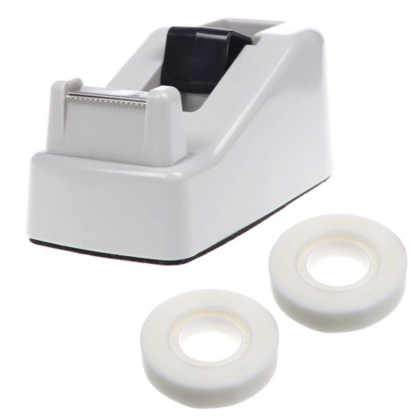 heavy duty tape dispenser ,weighted base, nonskid pad for one-hand dispensing color random with two rolls white tapes
heavy duty tape dispenser ,weighted base, nonskid pad for one-hand dispensing color random with two rolls white tapes