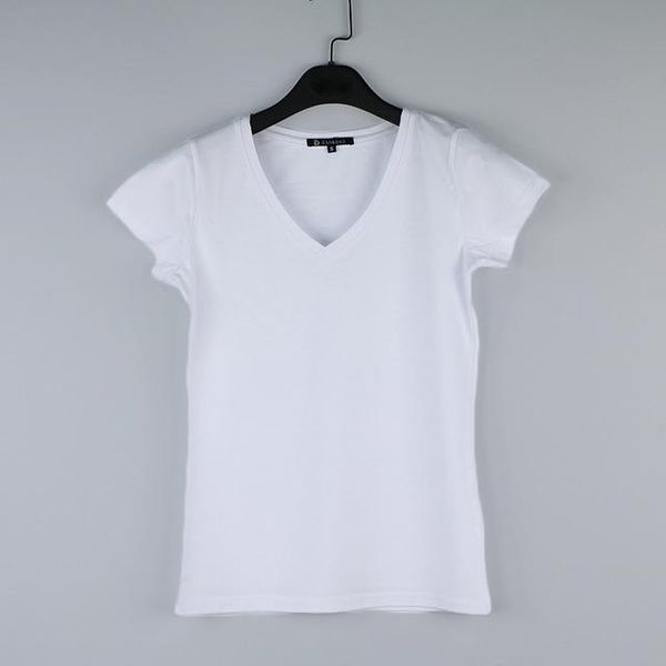 solid v-neck candy color cotton basic t -shirt women plain simple t shirt for women short sleeve female quality, White
solid v-neck candy color cotton basic t -shirt women plain simple t shirt for women short sleeve female quality, White