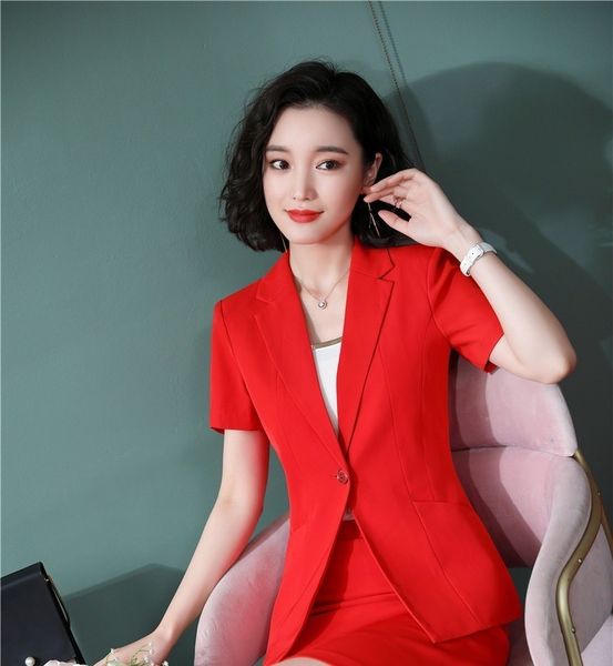 novelty red slim fashion short sleeve professional women blazers and jackets coat for ladies office work wear outwear, White;black
novelty red slim fashion short sleeve professional women blazers and jackets coat for ladies office work wear outwear, White;black