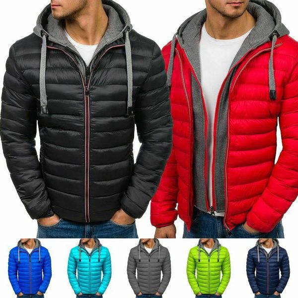 winter mens padded puffer bubble coat warm jacket zip up hooded quilted outwear, Black
winter mens padded puffer bubble coat warm jacket zip up hooded quilted outwear, Black