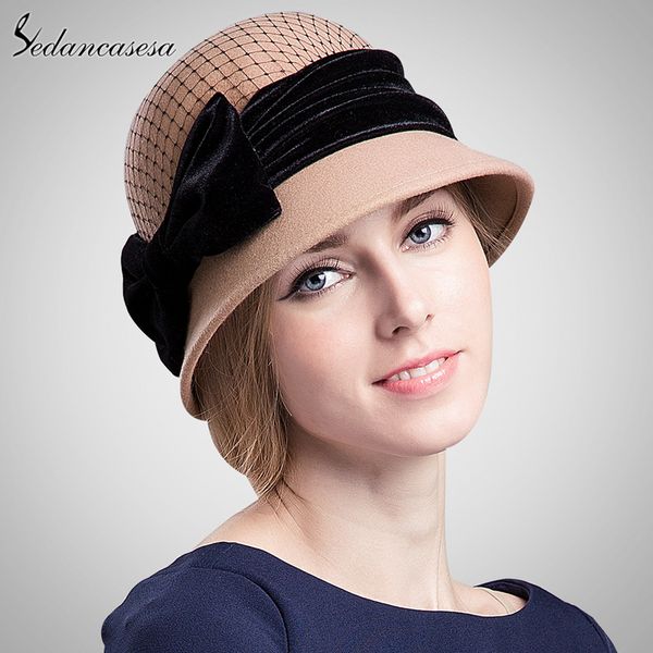 sedancasesa women's cloche hat fashion autumn winter keep warm cute bowknot wool felt bucket hats for girls wool cap fw014070, Blue;gray
sedancasesa women's cloche hat fashion autumn winter keep warm cute bowknot wool felt bucket hats for girls wool cap fw014070, Blue;gray