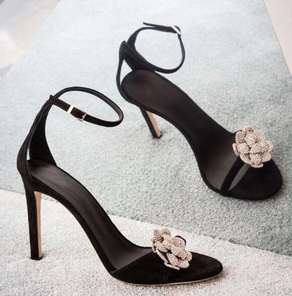 moraima snc open toe high heel sandal rhinestones flower decorations thin heels shoes summer ankle strap gladiator sandal, Black
moraima snc open toe high heel sandal rhinestones flower decorations thin heels shoes summer ankle strap gladiator sandal, Black