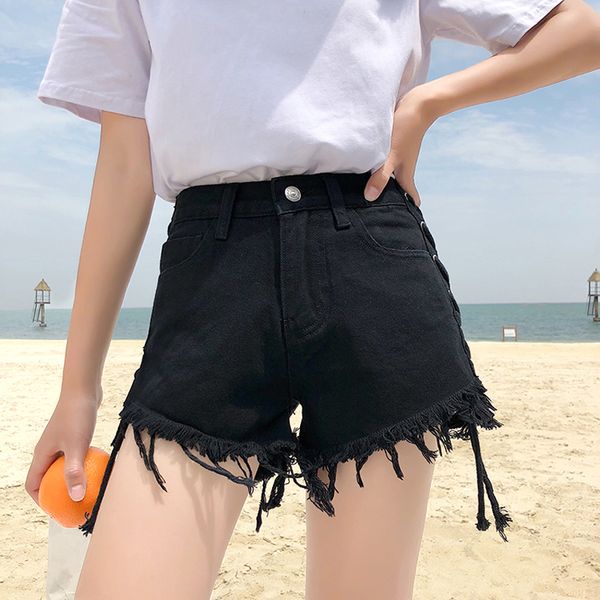 women's jeans chinese fashion girls with frayed hem strings at sides grinding wash short for women, Blue
women's jeans chinese fashion girls with frayed hem strings at sides grinding wash short for women, Blue