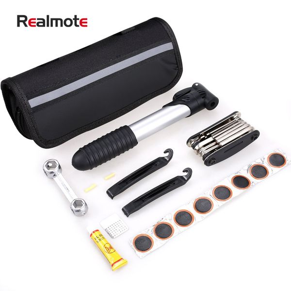 realmote multi-functional bicycle maintenance kit tyre repair inflatable pump wrench set portable mountain bike combination tool
realmote multi-functional bicycle maintenance kit tyre repair inflatable pump wrench set portable mountain bike combination tool