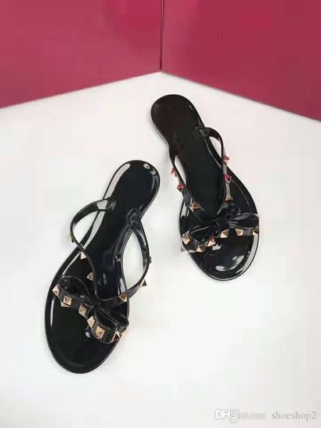 fashion summer flip flops woman rivets women sandals bow knot flat slippers girls studded cool beach slides jelly shoes 35-41, Black
fashion summer flip flops woman rivets women sandals bow knot flat slippers girls studded cool beach slides jelly shoes 35-41, Black