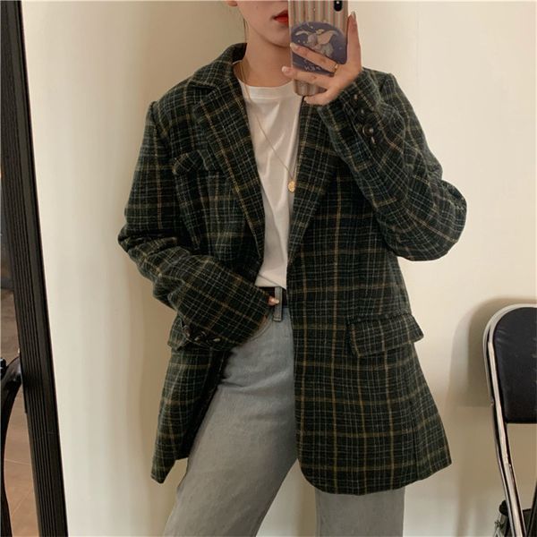 alien kitty new chic vintage green autumn all-match plaid casual loose feminine fresh stylish office ladies blazers plus size, White;black
alien kitty new chic vintage green autumn all-match plaid casual loose feminine fresh stylish office ladies blazers plus size, White;black
