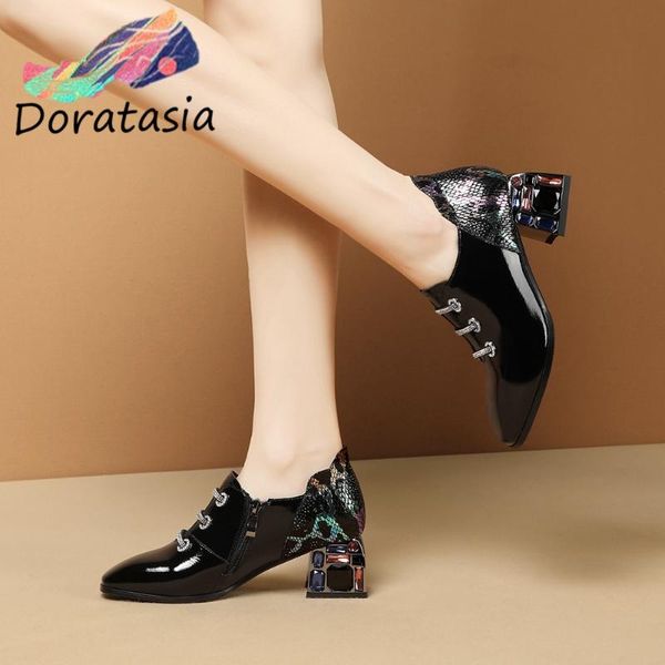 doratasia новые женские модные лакированные туфли 2020 прохладный пэчворк офисные насосы женщины смешанные цвета платье насосы, Black
doratasia новые женские модные лакированные туфли 2020 прохладный пэчворк офисные насосы женщины смешанные цвета платье насосы, Black