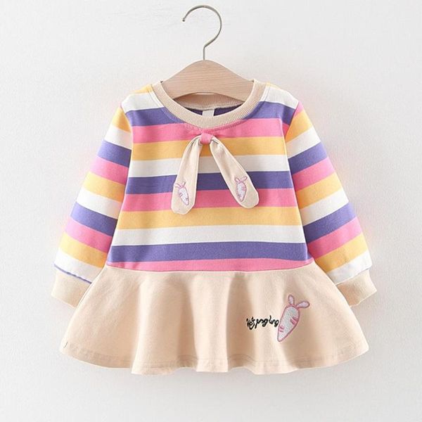 autumn striped printing dress cute carrot long sleeve baby kids girls comfortable princess ruffled o-neck splicing dresses, Red;yellow
autumn striped printing dress cute carrot long sleeve baby kids girls comfortable princess ruffled o-neck splicing dresses, Red;yellow